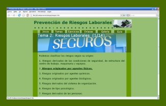 Imagen de una pantalla de ndice de un tema.