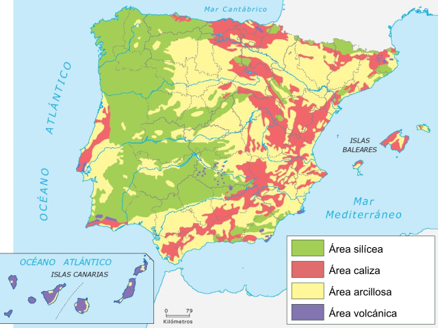 Dominios litológicos de España Dominios litológicos de España