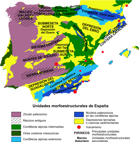 Unidades morfoestructurales Unidades morfoestructurales