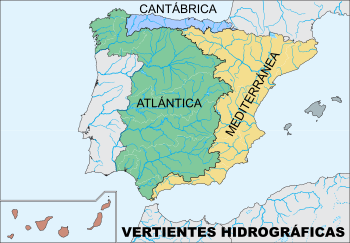 Vertientes hidrográficas en España Vertientes hidrográficas en España