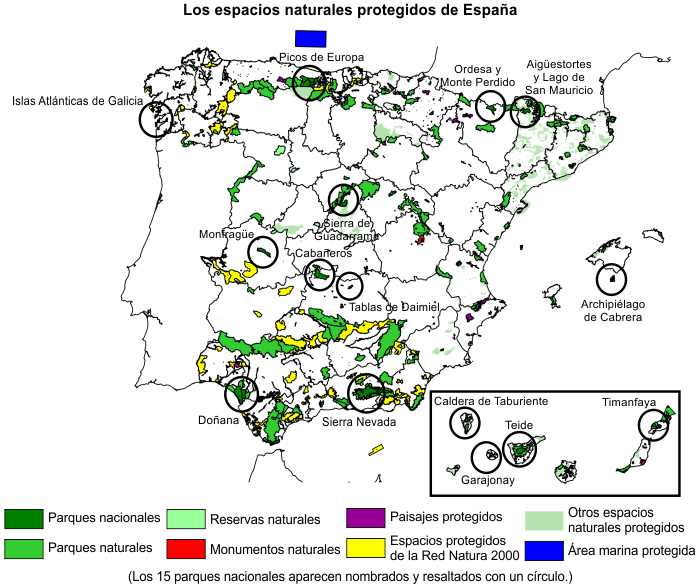 Espacios naturales protegidos en España Espacios naturales protegidos en España