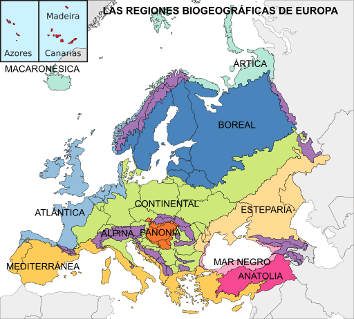 Regiones biogeográficas en Europa
