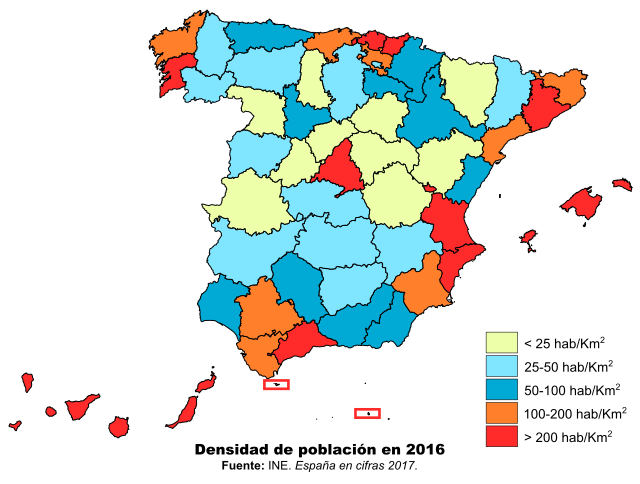 Densidad de población Densidad de población