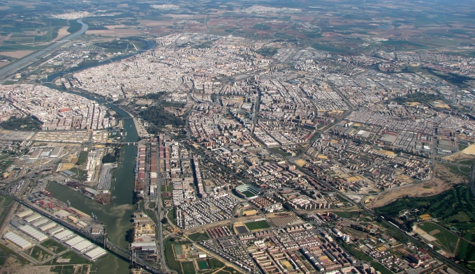 Vista aérea de Sevilla