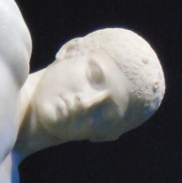 Detalle de la cara del discóbolo de Mirón Detalle de la cara del discóbolo de Mirón