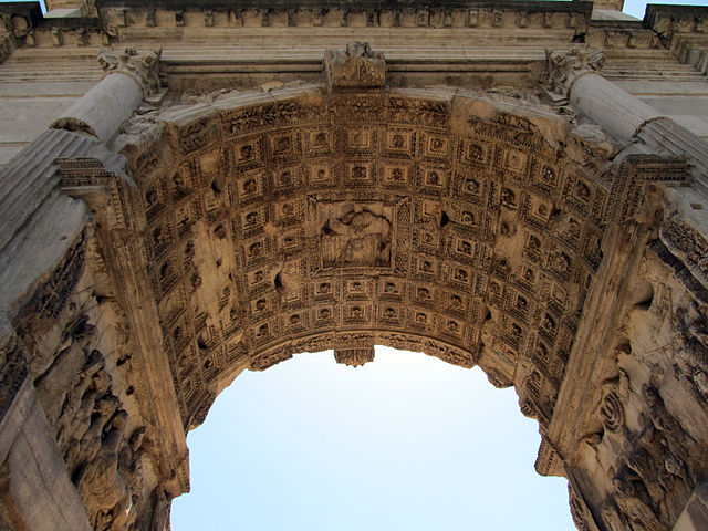 Intradós del arco de Tito Intradós del arco de Tito