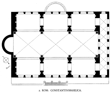 Planta de la Basílica de Majencio Planta de la Basílica de Majencio