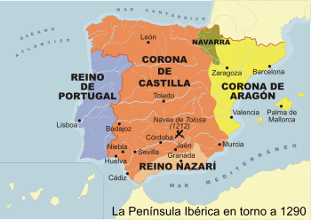 La Península Ibérica en 1290 La Península Ibérica en 1290