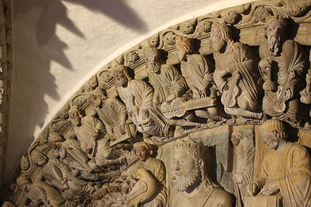 Músicos en el Pórtico de la Gloria