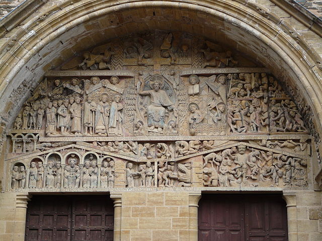 Tímpano de la portada de Santa Fe de Conques Tímpano de la portada de Santa Fe de Conques