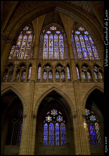 Alzado interior de la Catedral de León Alzado interior de la Catedral de León