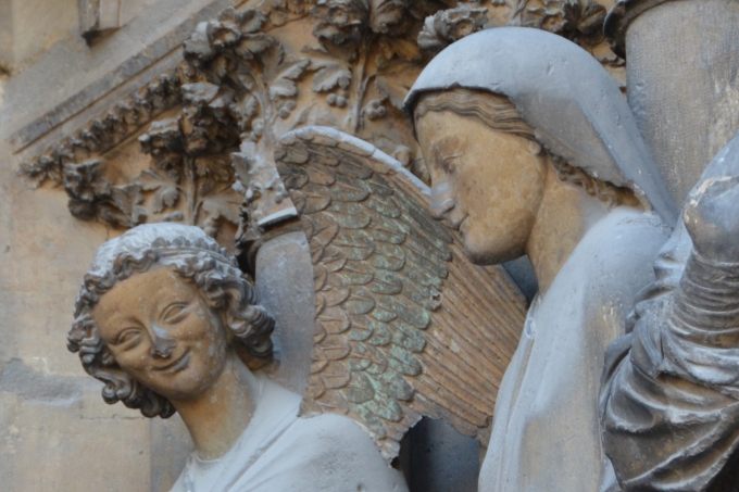 Detalle de la Anunciación de Reims Detalle de la Anunciación de Reims