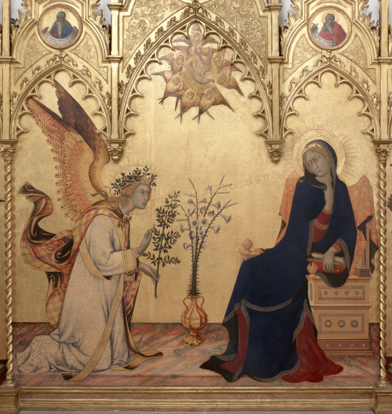 Panel central de la Anunciación de Simone Martini Panel central de la Anunciación de Simone Martini