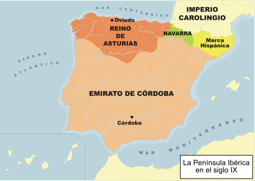 La Península Ibérica en el siglo IX