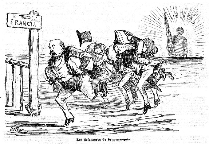 La huida de los monárquicos La huida de los monárquicos