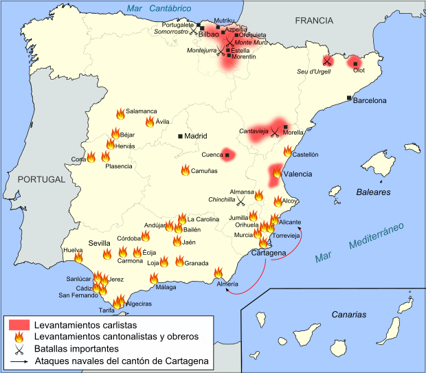 Cantonalismo y carlismo