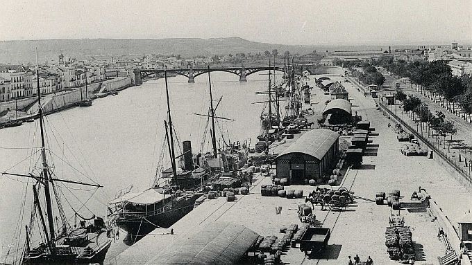 Muelle de Sevilla en 1891 Muelle de Sevilla en 1891