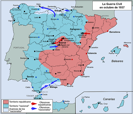 La Guerra Civil en octubre de 1937 La Guerra Civil en octubre de 1937