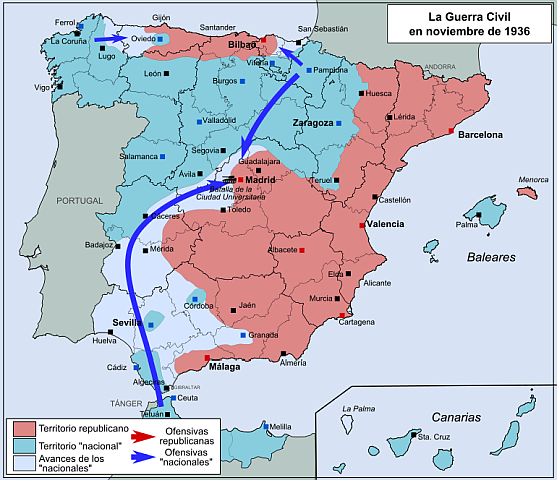 La Guerra Civil en noviembre de 1936 La Guerra Civil en noviembre de 1936