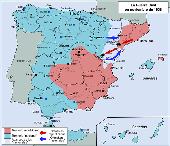 La Guerra Civil en noviembre de 1938 La Guerra Civil en noviembre de 1938