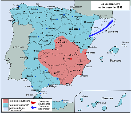 La Guerra Civil en febrero de 1939 La Guerra Civil en febrero de 1939